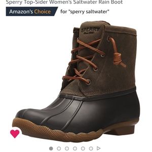 Sperry Saltwater Duck Boot Women's Olive 9